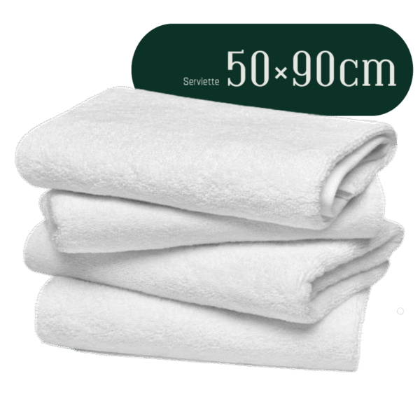 Serviette de main 50x90cm Rawi Linge — serviette hôtelière maroc pour Airbnb et hôtels