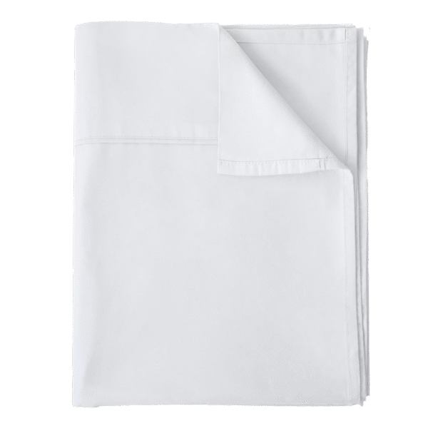 Drap plat blanc Rawi Linge — linge hôtelier maroc pour Airbnb, riads et maisons d'hôtes
