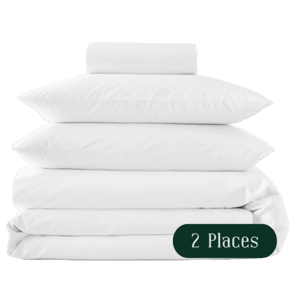 Pack linge de lit complet lit double Rawi Linge — pack linge hôtelier maroc pour Airbnb et hôtels